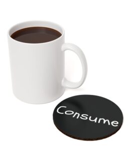 Consume – Cork Back Coaster