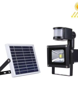 10W 900LM LED Infrared Motion Sensor Floodlight Lamp with Solar Panel