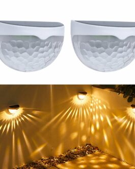 2 PCS Solar Semicircle Walls Light Outdoor Waterproof Sensor Wall Lamp