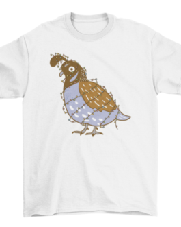 Quail bird with Christmas lights t-shirt