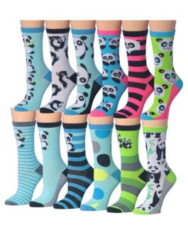 Tipi Toe Women’s 12-Pairs Value Pack Lightweight Panda Bear Winter