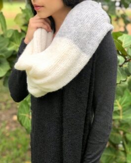 Color Block Alpaca Wrap Scarf