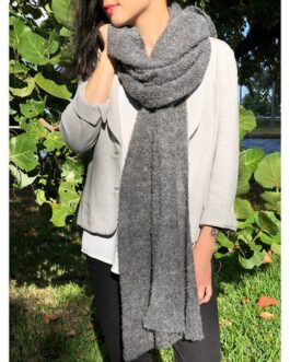 Charcoal Ultra Plush Alpaca Scarf